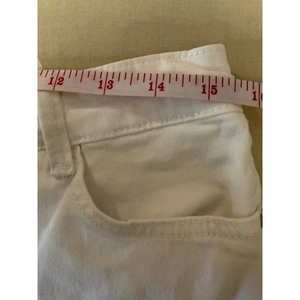 Laura Ashley Cropped Pants Womens 10P White Sparkle Pocket Coastal Preppy Resort - Picture 12 of 16